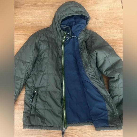 SALE* PRANA Redmond insulated light coat olive green quilted jacket M Medium EUC - Picture 2 of 6